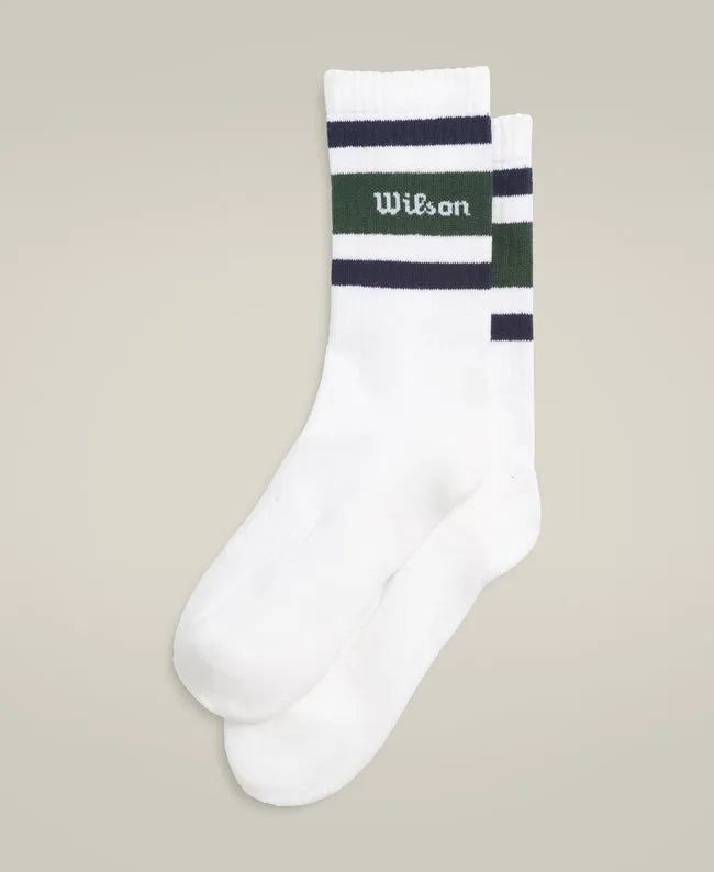 Crew Stripe Script Socks