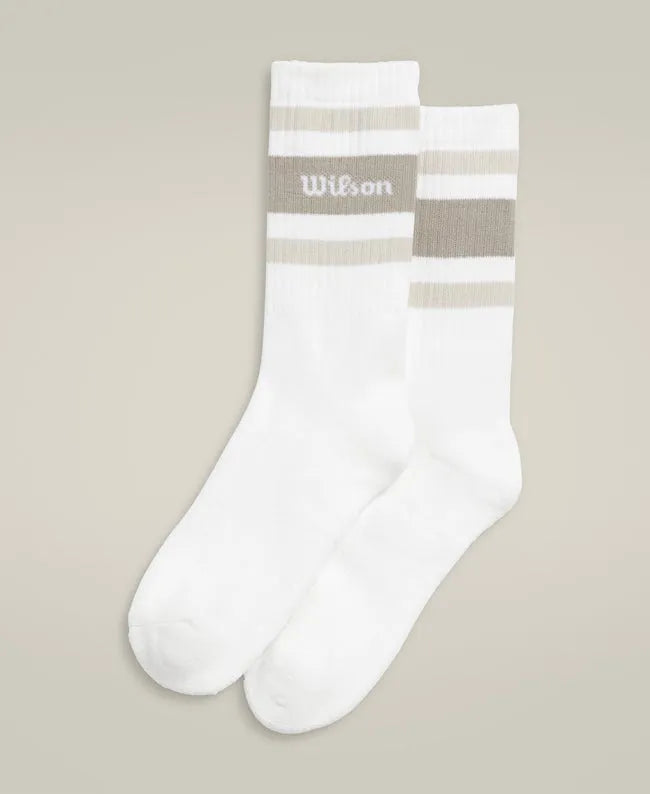 Crew Stripe Script Socks