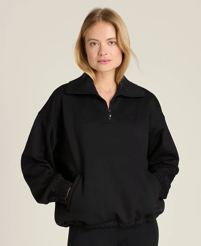 Collared Half-Zip Sweatshirt