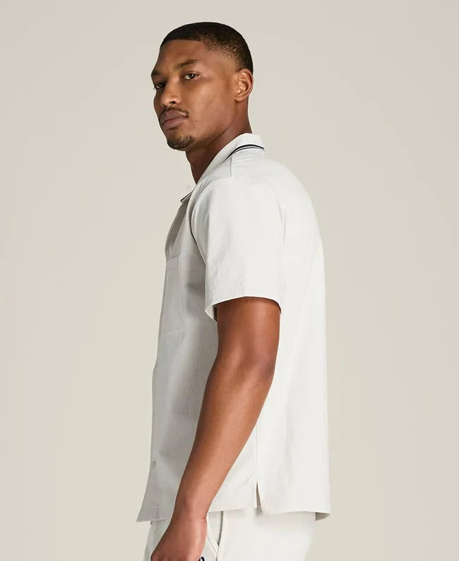 Camp Collar Snap-Front Shirt