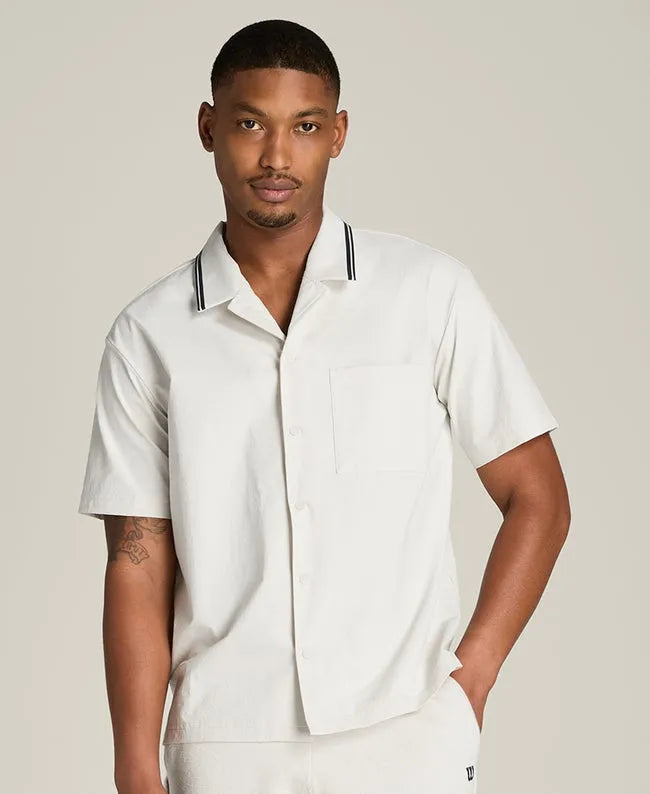 Camp Collar Snap-Front Shirt