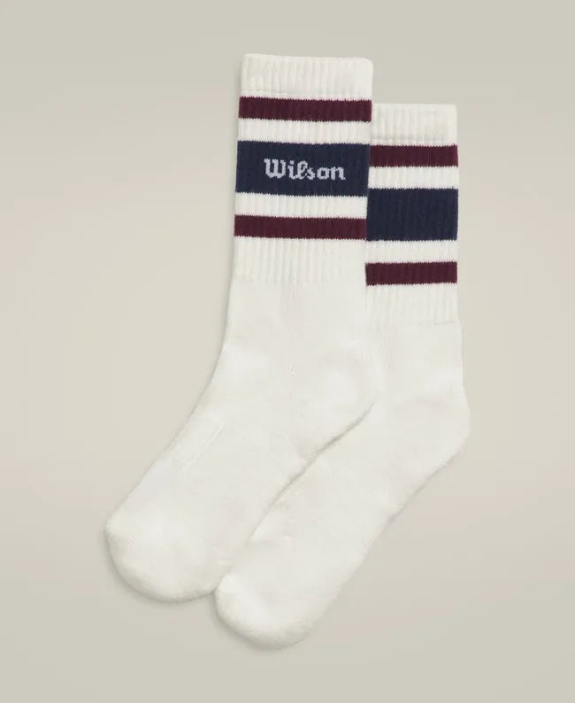 Crew Stripe Script Socks