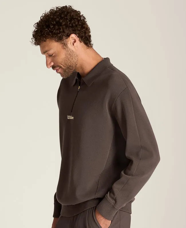 Technical Flat Knit Pop-Over