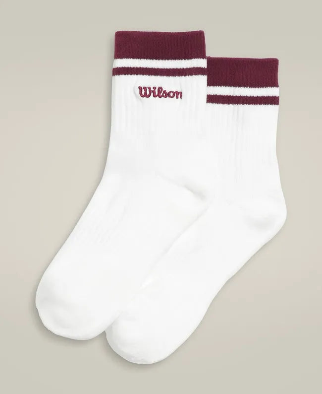 Quarter Top Stripe Logo Socks