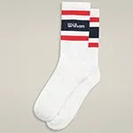 Crew Stripe Script Sock