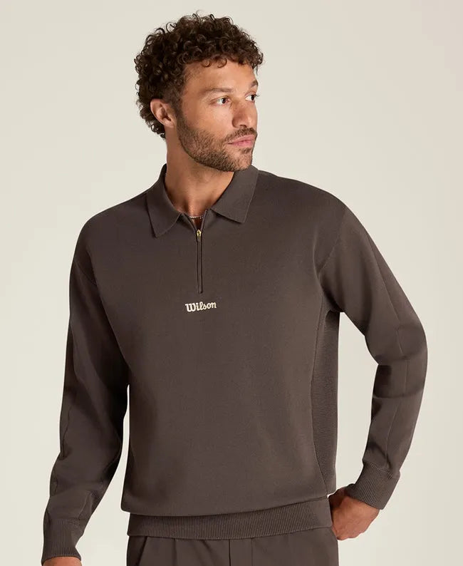 Technical Flat Knit Pop-Over