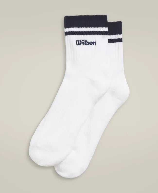 Quarter Top Stripe Logo Socks