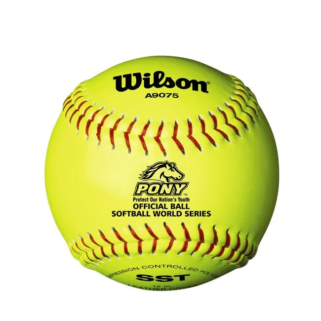 Pony League Leather Polycore Softballs 1 DZ