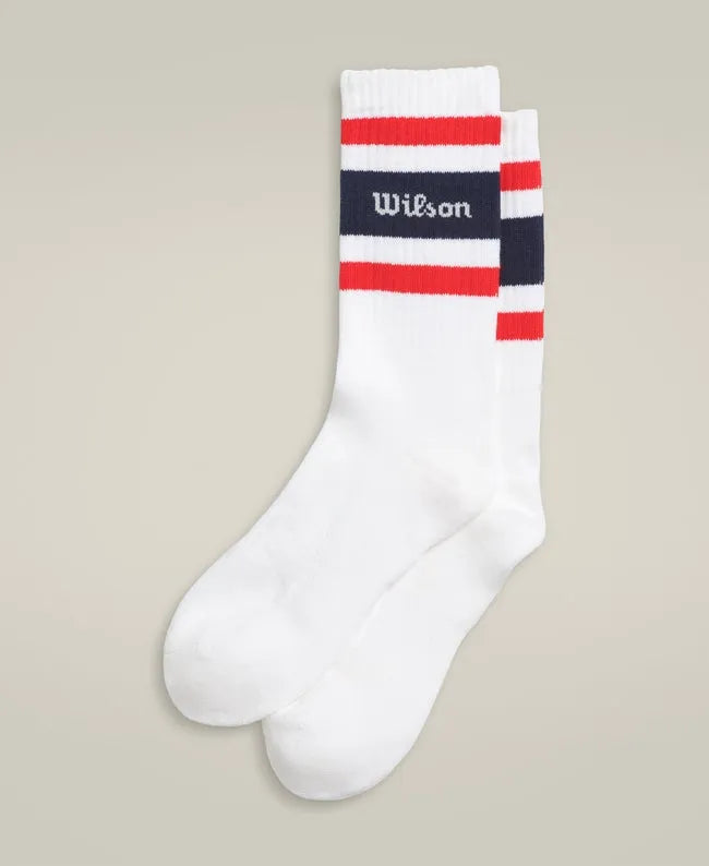 Crew Stripe Script Sock