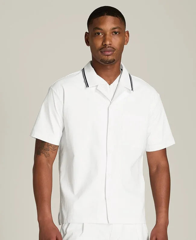 Camp Collar Snap-Front Shirt