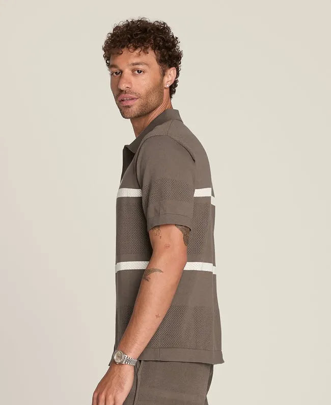 Lafayette Button-up Knit Polo