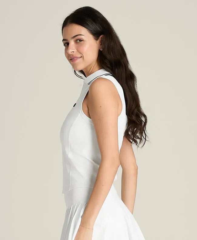Rib Sleeveless Polo