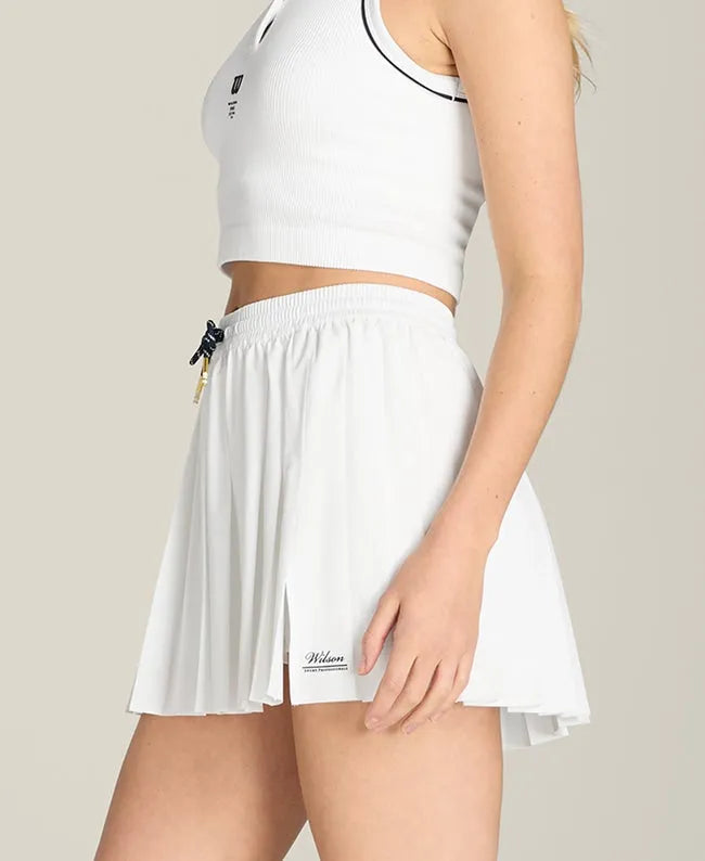 Drawstring Pleated Tennis Mini Skirt